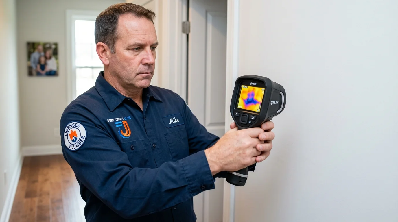 Thermal imaging leak detection by Johns Plumbing LLC in Fryeburg